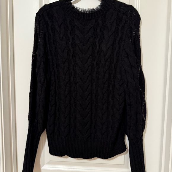 Express Black Sequin Sweater - Picture 8 of 8